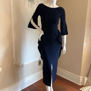 ROLAND  MOURET CRENE  DRESS  NAVY BLUE SIZE 4